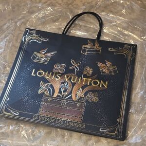 Louis Vuitton Black and Gold Artistic Tote